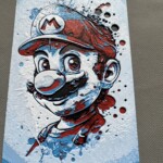 1. Versuch Hue Forge Bilder. Gedruckt mit 4 Farben.